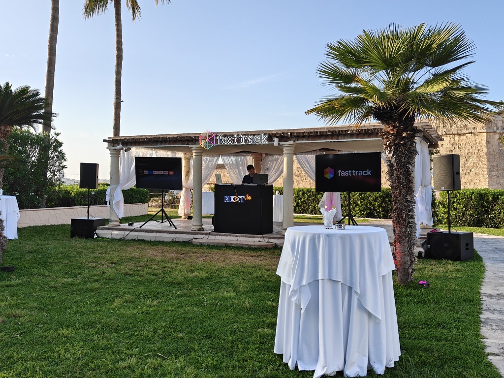 Branded corporate setup in the gardens