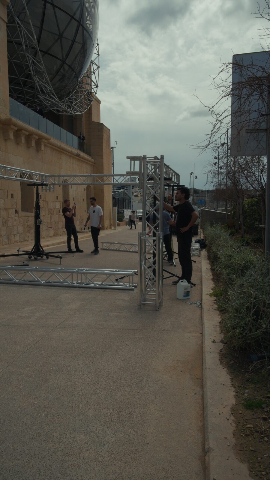 Production setup at a Malta venue