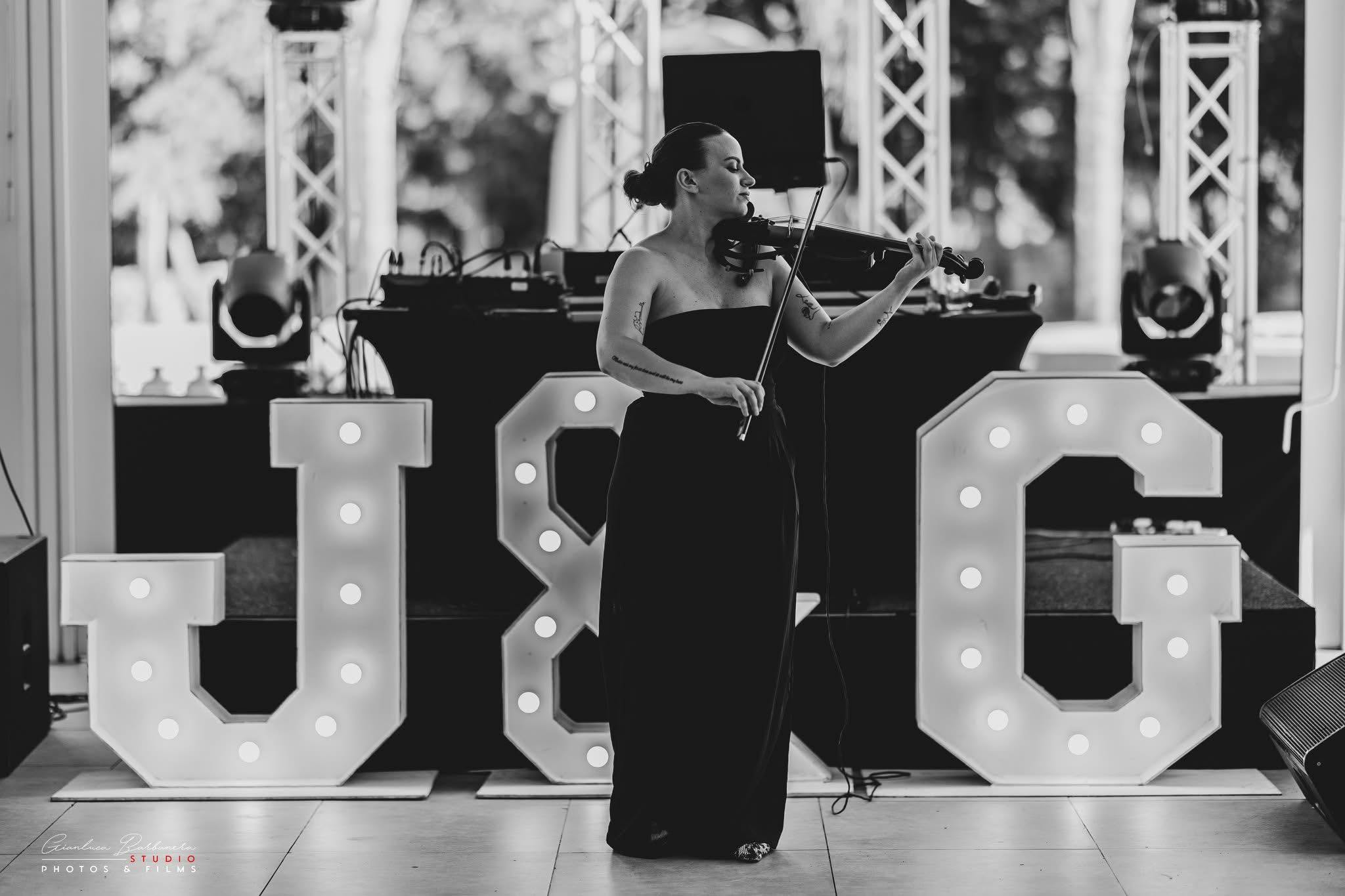 Live music during a wedding ceremony